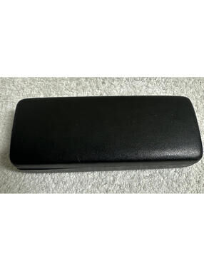 Derek Lam Leather Eye Glass Hard Case Snap Closure Black